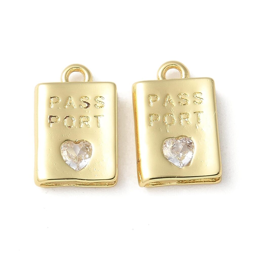 3423 20pcs Brass Cubic Zirconia Fish Charms Sea Animal Rhinestone Charms